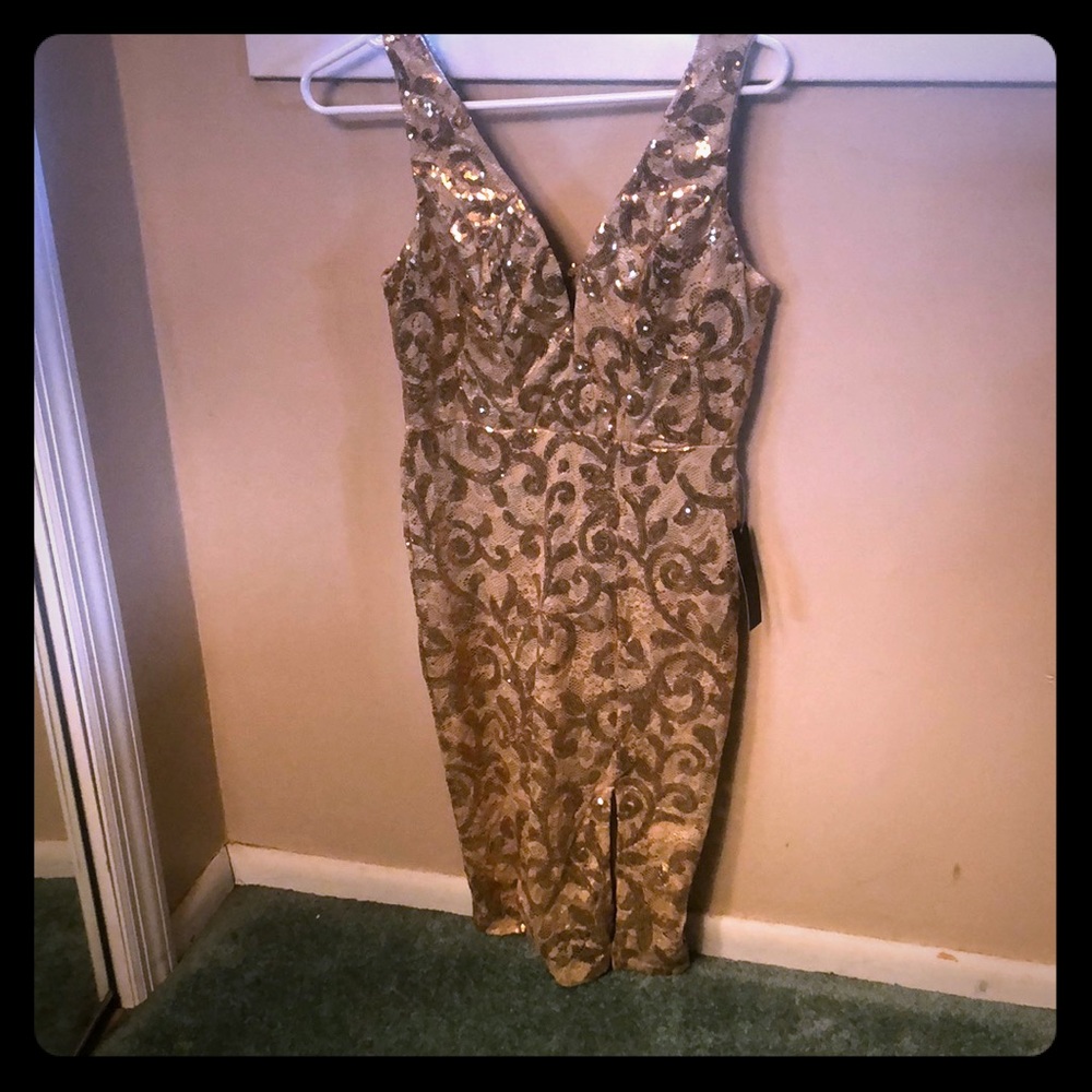 Venus gold sequins dress